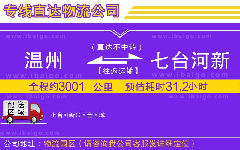 溫州到七臺河新興區(qū)物流專線