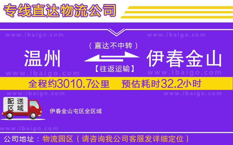 溫州到伊春金山屯區(qū)貨運公司