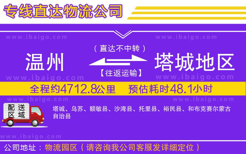 溫州到塔城地區(qū)貨運公司