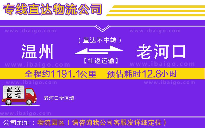 溫州到老河口貨運專線