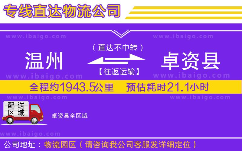 溫州到卓資縣貨運(yùn)專(zhuān)線(xiàn)