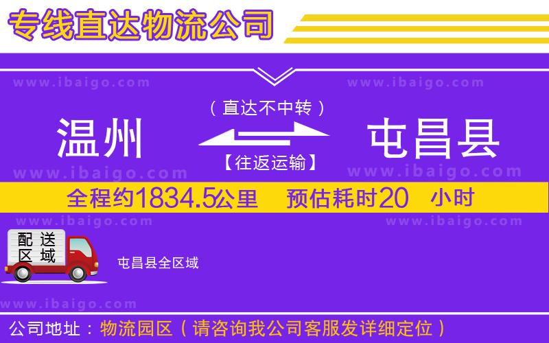 溫州到屯昌縣貨運(yùn)專線