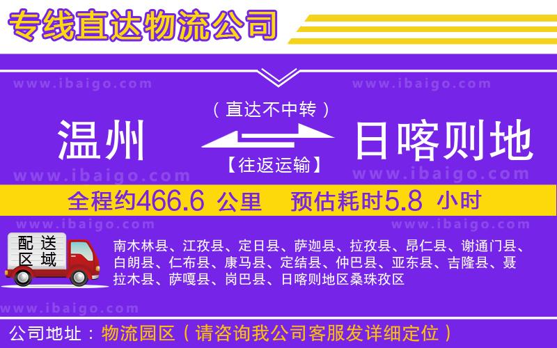 溫州到日喀則地區(qū)貨運(yùn)公司