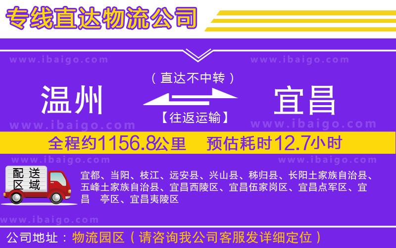 溫州到宜昌貨運(yùn)專線