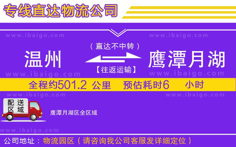 溫州到鷹潭月湖區(qū)物流